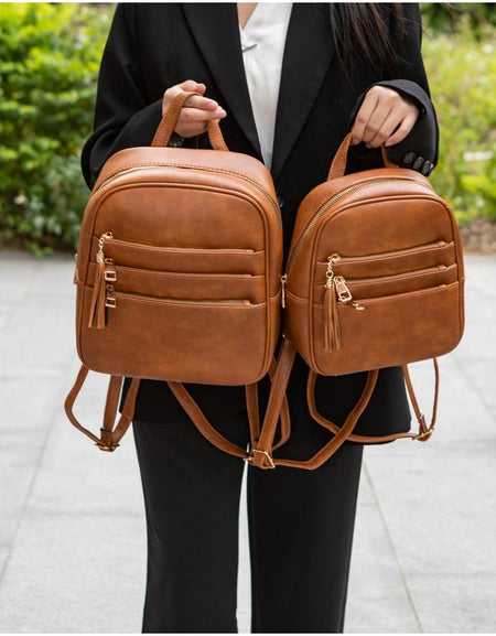 MKF Roxane Backpack with Mini Backpack and Wristlet by Mia K