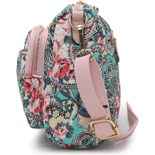Load image into Gallery viewer, Rosalie Quilted Cotton Botanical Pattern Women Shoulder Bag
