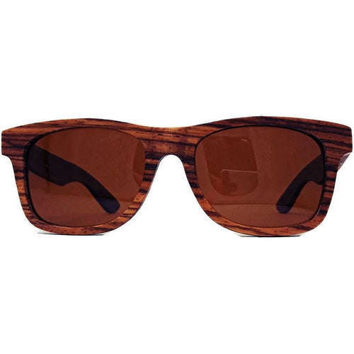 Load image into Gallery viewer, Zebrawood Full Frame Polarized Sunglasses with Case
