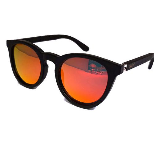 Load image into Gallery viewer, Sunset Mirror Lenses Polarized with Full Frame Black Bamboo
