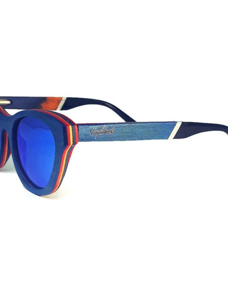 Beach Bound Skateboard Wood and Acetate Sunglasses, Polarized
