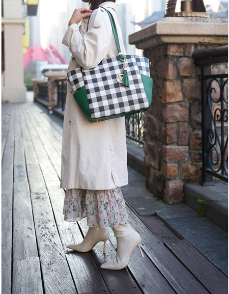 Karlie Tote Handbag with Wallet: A Luxurious Statement Piece in Vegan Leather