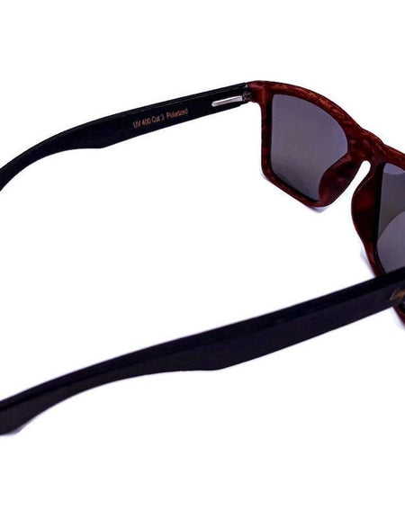 Oak Colored Frames, Bamboo Sunglasses, Blue Polarized Lenses