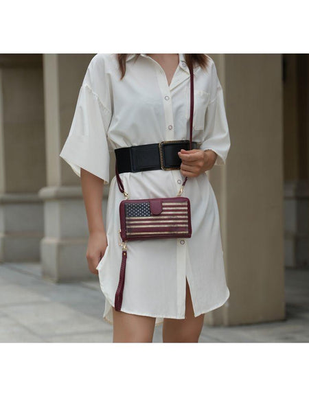 Kiara Smartphone and Wallet Convertible FLAG Crossbody Bag