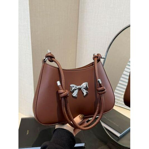 Load image into Gallery viewer, Bow PU Leather Knotted Strap Handbag – An Epitome of Elegance
