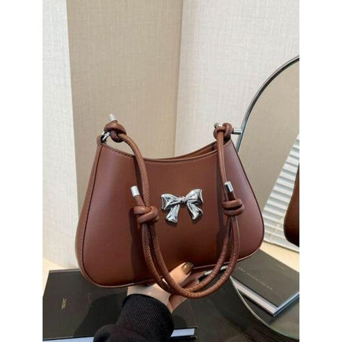 Load image into Gallery viewer, Bow PU Leather Knotted Strap Handbag – An Epitome of Elegance
