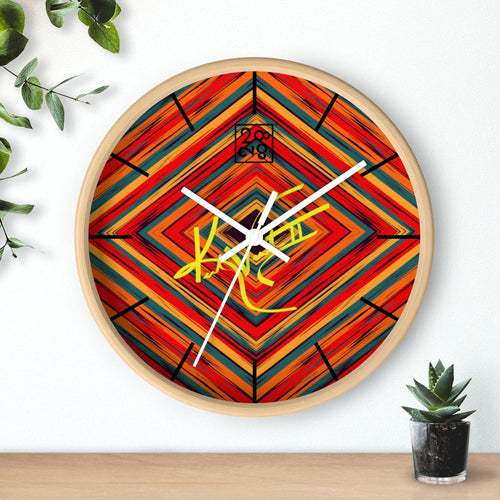 Load image into Gallery viewer, 2882Time™ Boho Tribe Diamond Stripe Geometric Clock
