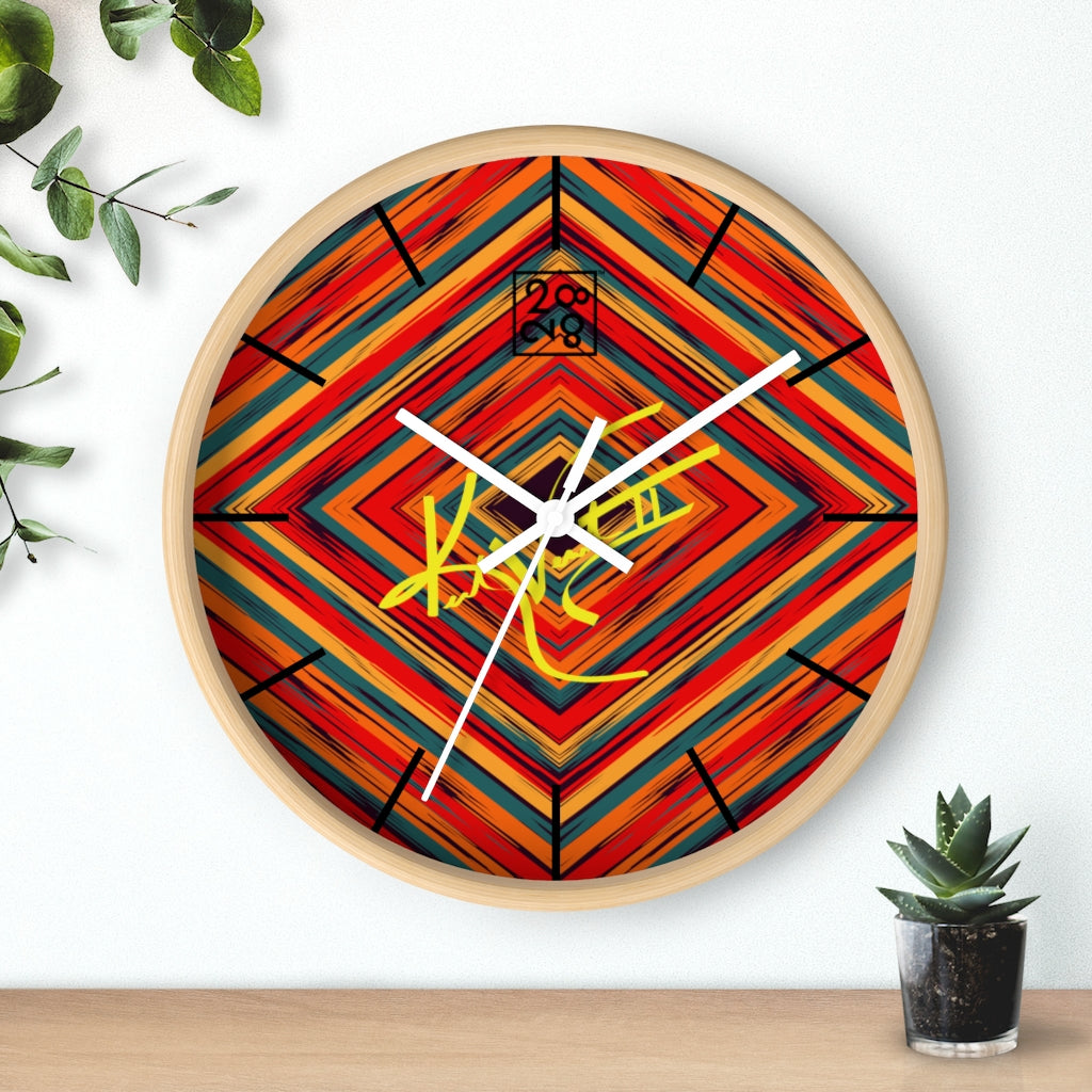 2882Time™ Boho Tribe Diamond Stripe Geometric Clock