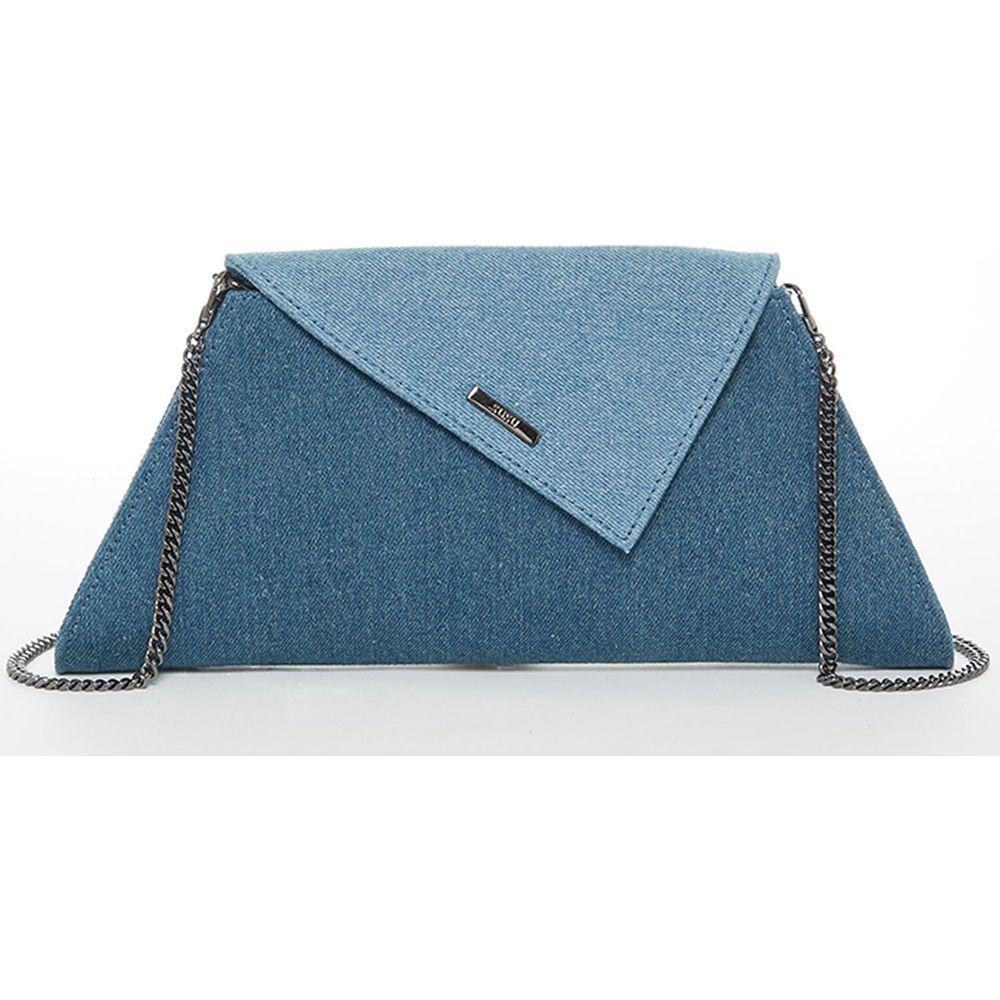 Angelica Denim Clutch Two Tone