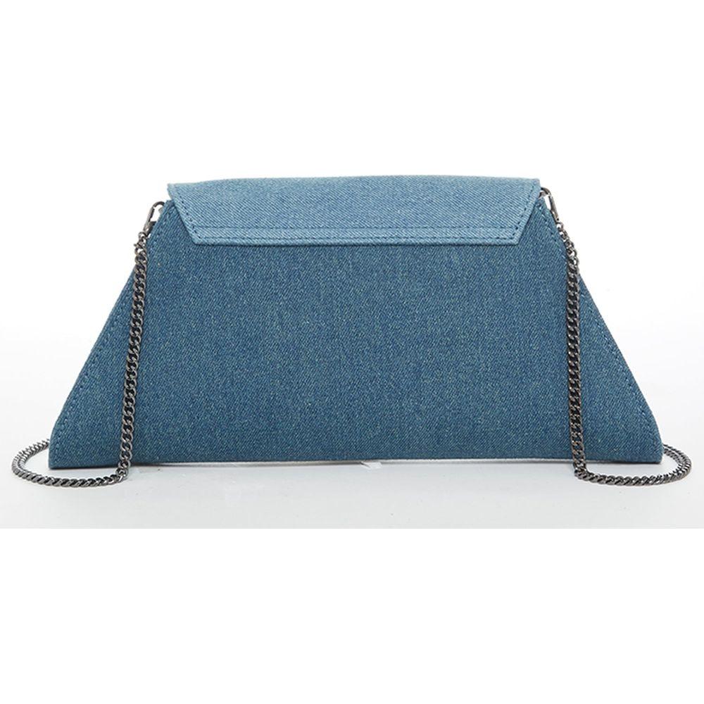 Angelica Denim Clutch Two Tone