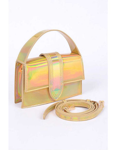 Gold Lanvy Patent Bag