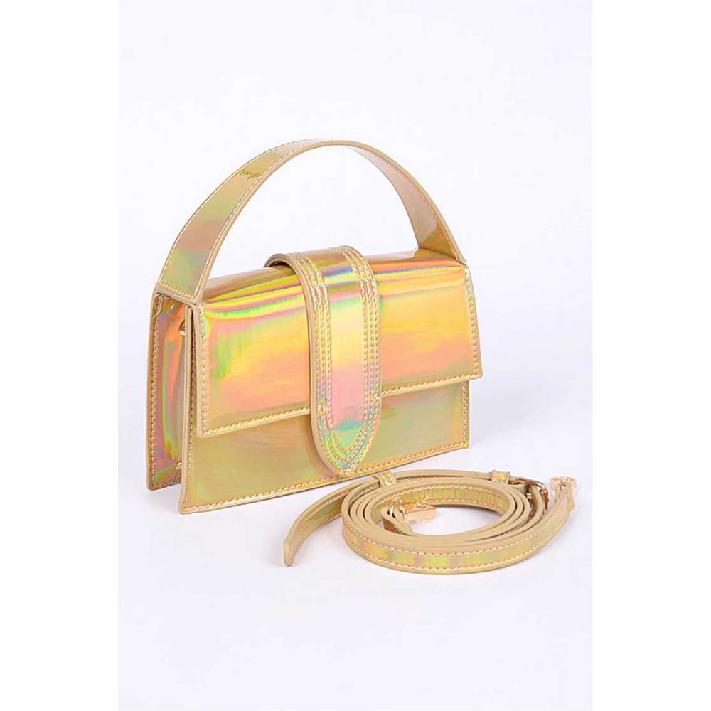 Gold Lanvy Patent Bag