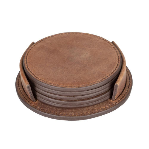 Load image into Gallery viewer, Divine Leather Cup Coaster Set-2

