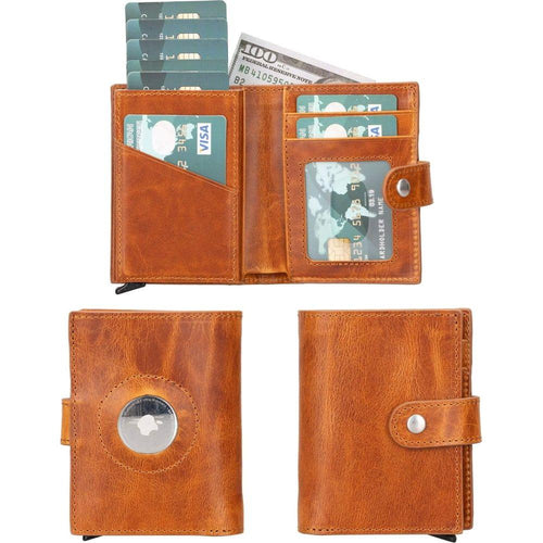 Load image into Gallery viewer, Douglas Leather Pop-Up Cardholder with Compatible Apple AirTag-18
