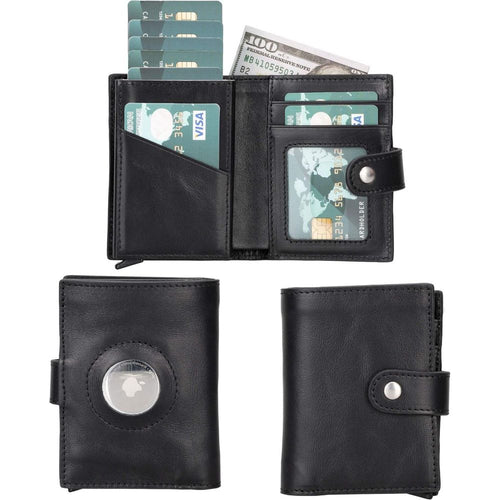 Load image into Gallery viewer, Douglas Leather Pop-Up Cardholder with Compatible Apple AirTag-6
