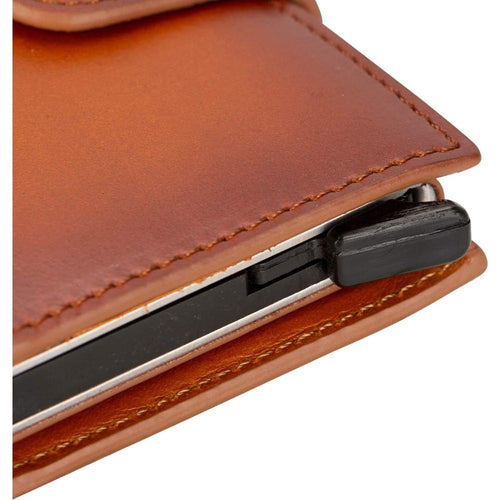 Load image into Gallery viewer, Douglas Leather Pop-Up Cardholder with Compatible Apple AirTag-5
