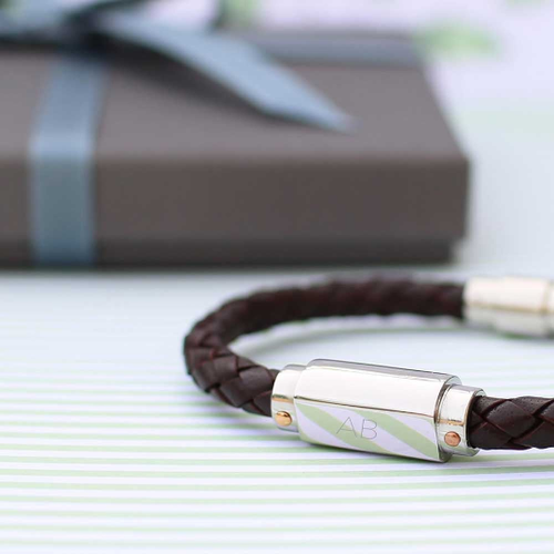 Load image into Gallery viewer, Personalised Twisted Leather Bracelet
