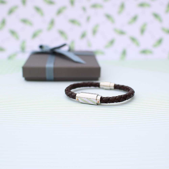 Personalised Twisted Leather Bracelet