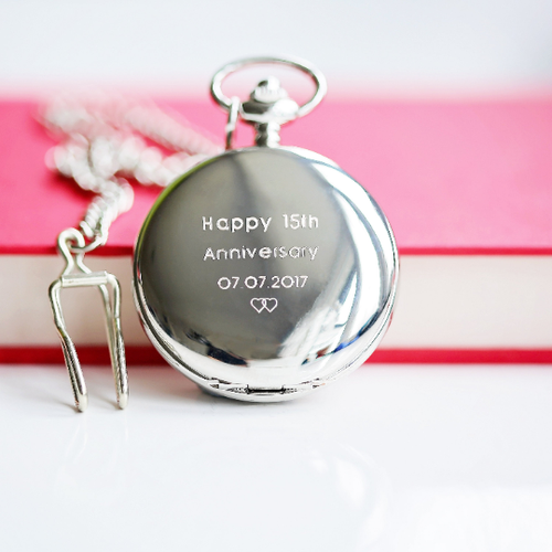 Load image into Gallery viewer, Personalised Roman Skeleton Pocket Watch
