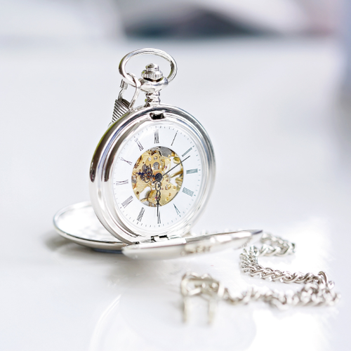 Load image into Gallery viewer, Own Handwriting Dual Opening Pocket Watch
