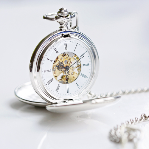 Load image into Gallery viewer, Own Handwriting Dual Opening Pocket Watch
