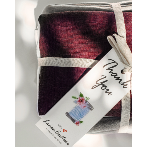 Load image into Gallery viewer, Dark Plum linen origami tote bag
