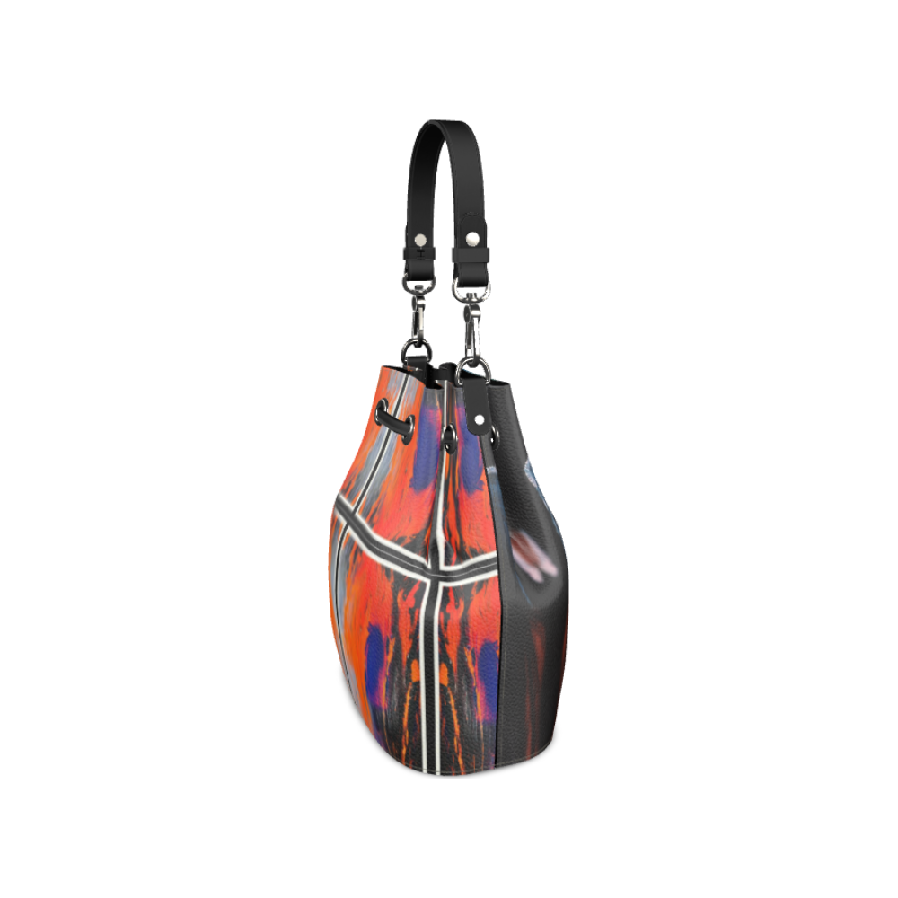 Nappa Leather Art Aaliyah Bag | featuring Art Remix on one side