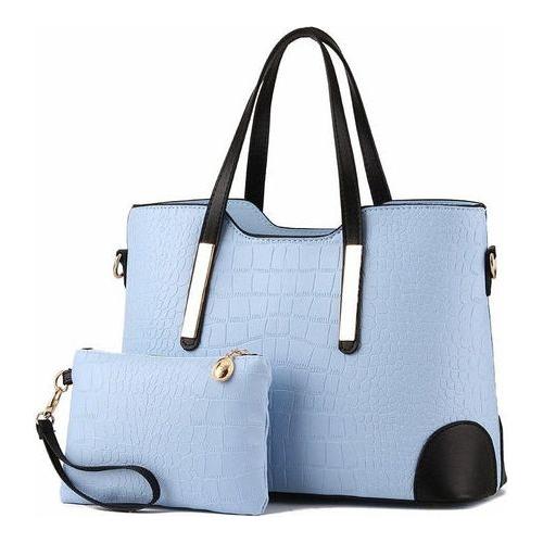 Luxury Fashion Two-Piece Colour Contrast Handbag