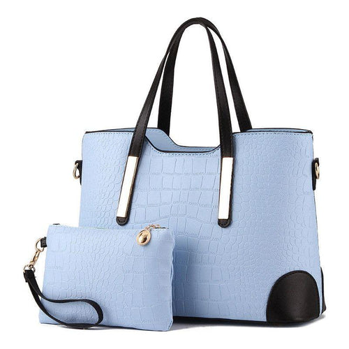 Load image into Gallery viewer, Luxury Fashion Two-Piece Colour Contrast Handbag
