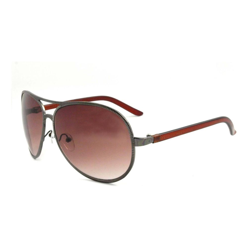 East Village Beveled Edge 'Jagger' Aviator Sunglasses Gunmetal &