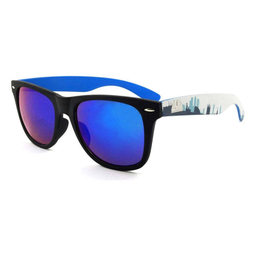 Load image into Gallery viewer, East Village Classic &#39;Sandler&#39; Retro Sunglasses in Black/blue/skyline
