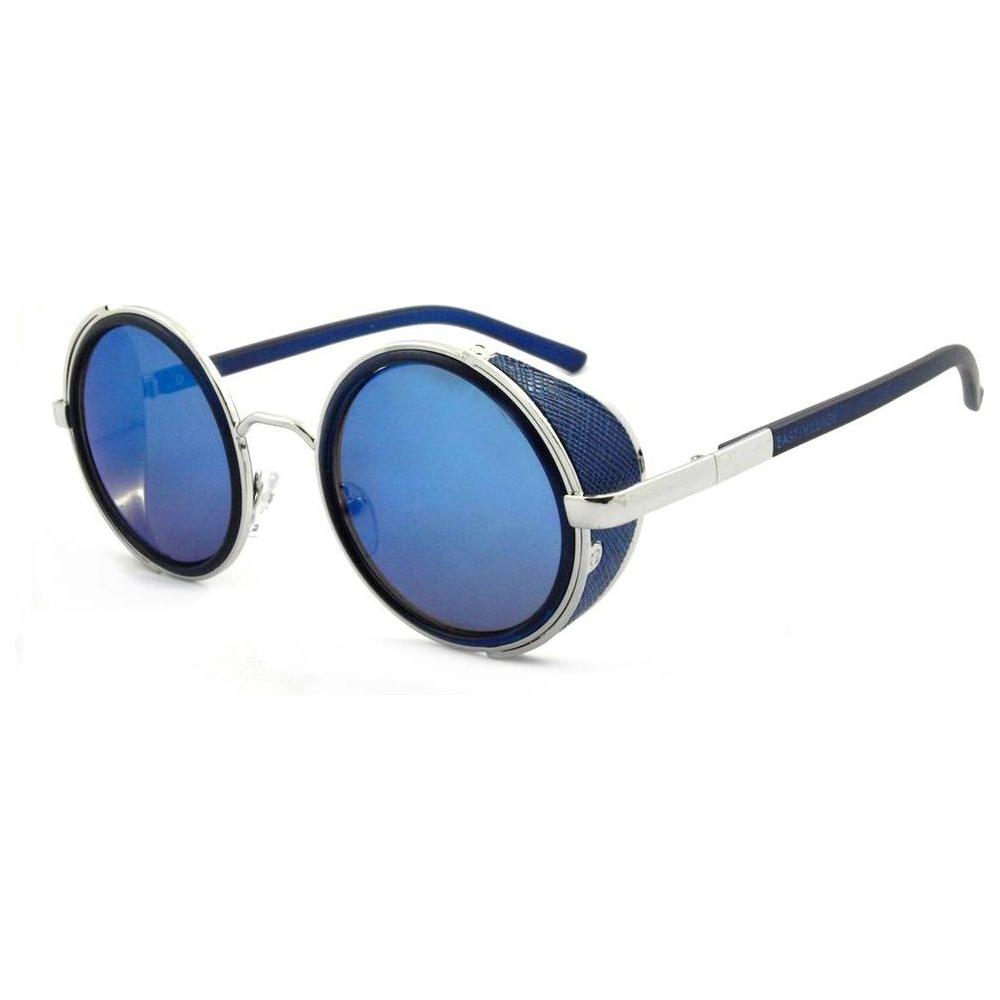 East Village 'Freeman' Round Sunglasses With Side Shield In Blue