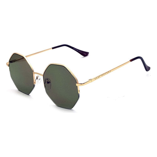 Load image into Gallery viewer, East Village &#39;Hector&#39; Hex Sunglasses Gold
