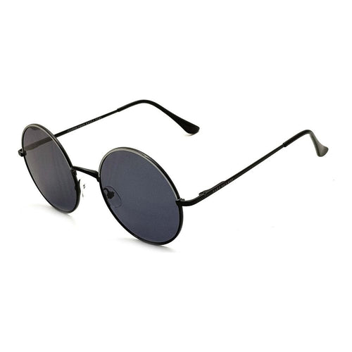 Load image into Gallery viewer, East Village &#39;Journeyman&#39; Metal Round Sunglasses Black &amp; White With
