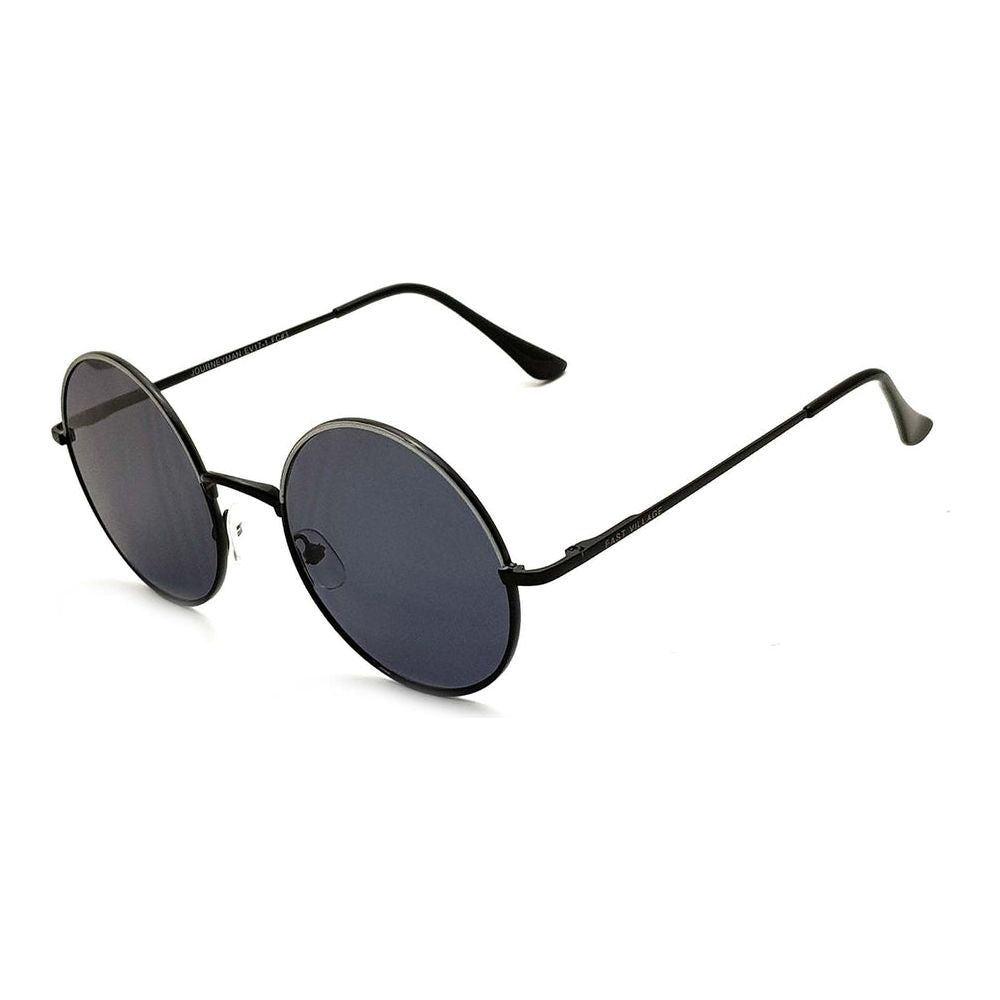 East Village 'Journeyman' Metal Round Sunglasses Black & White With