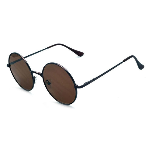 Load image into Gallery viewer, East Village &#39;Journeyman&#39; Metal Round Sunglasses Copper With Brown
