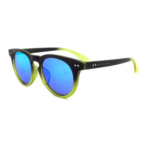 Load image into Gallery viewer, East Village &#39;Moon&#39; Preppy Two-Tone Sunglasses In Black/Green
