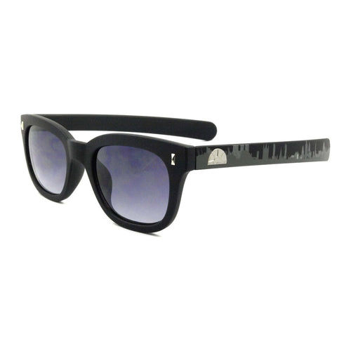 Load image into Gallery viewer, East Village Plastic &#39;Pacino&#39; Sunglasses In Black With London Skyline
