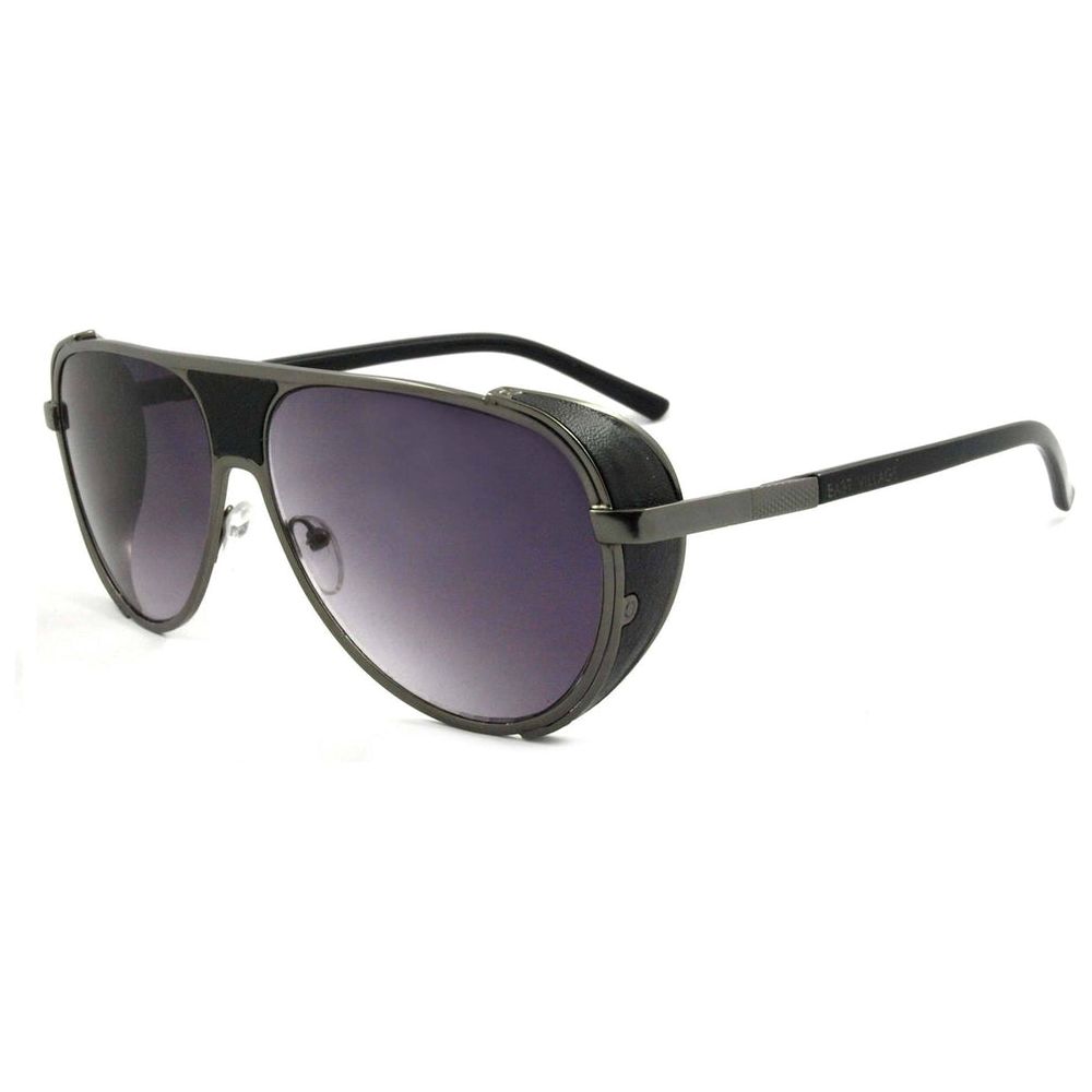 East Village Side Shield Aviator Sunglasses 'Jordan' in Black/gunmetal