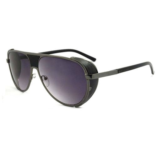 East Village Side Shield Aviator Sunglasses 'Jordan' in Black/gunmetal