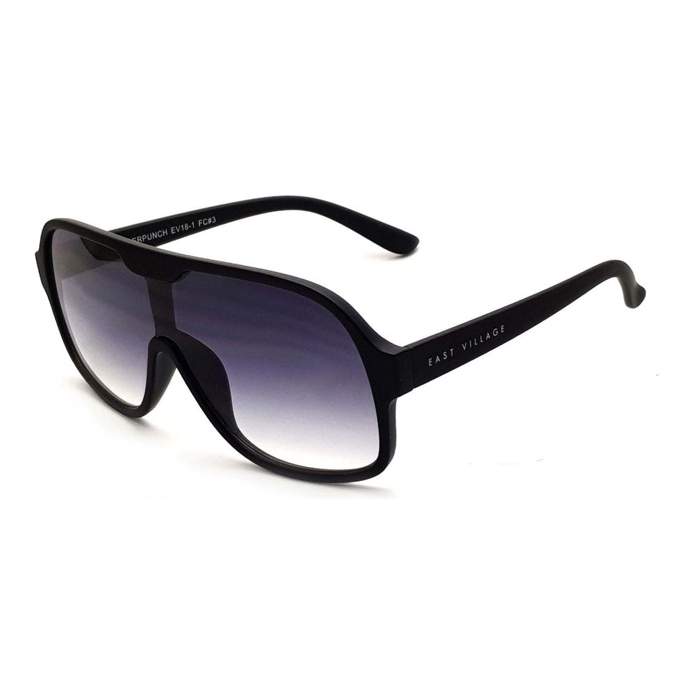 East Village 'Suckerpunch' Sunglasses Matt Black With Gradiated Smoke