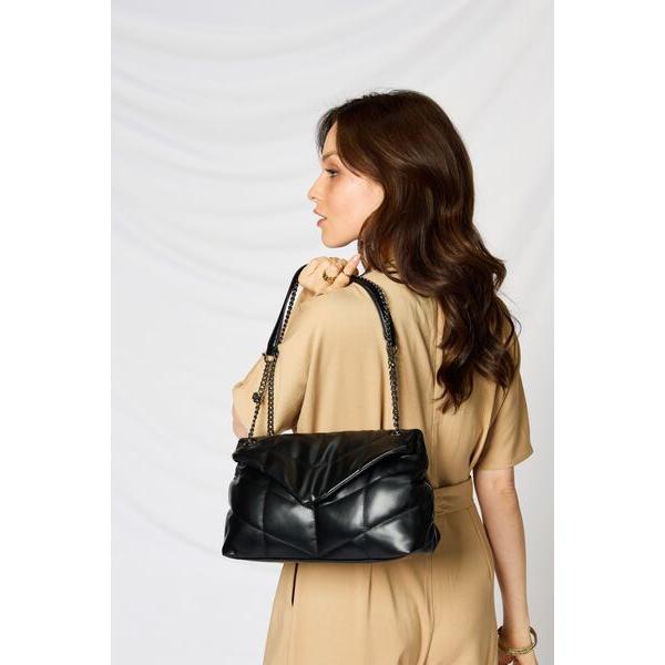 SHOMICO PU Leather Chain Handbag - A Touch of Elegance