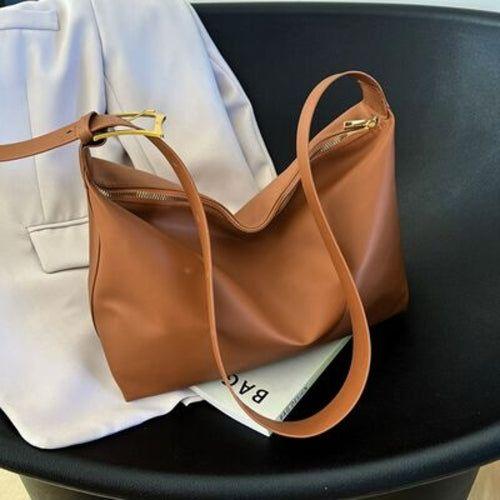 Luxurious Adjustable Strap PU Leather Handbag