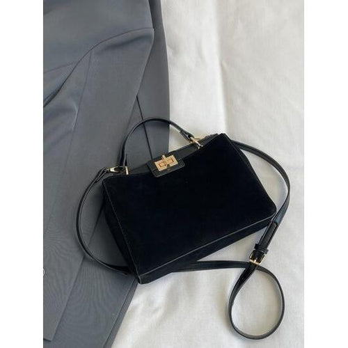 Load image into Gallery viewer, Designer Solid Color Handbag with Removable Strap
