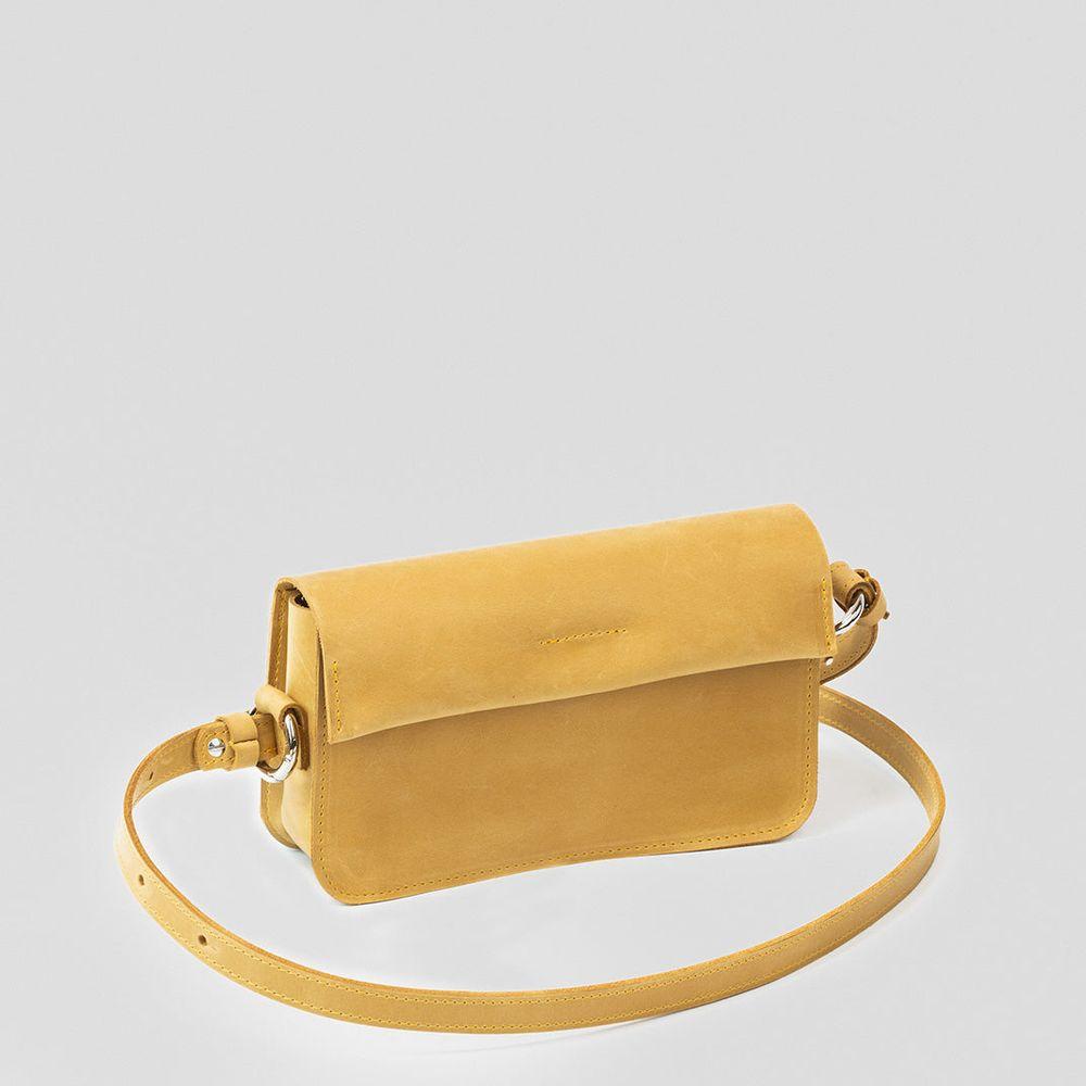 Luxurious Classy Leather Shoulder Bag - Yellow