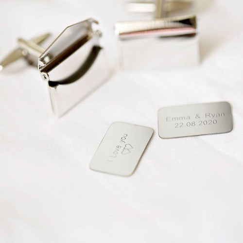 Load image into Gallery viewer, Secret Message Engraved Cufflinks
