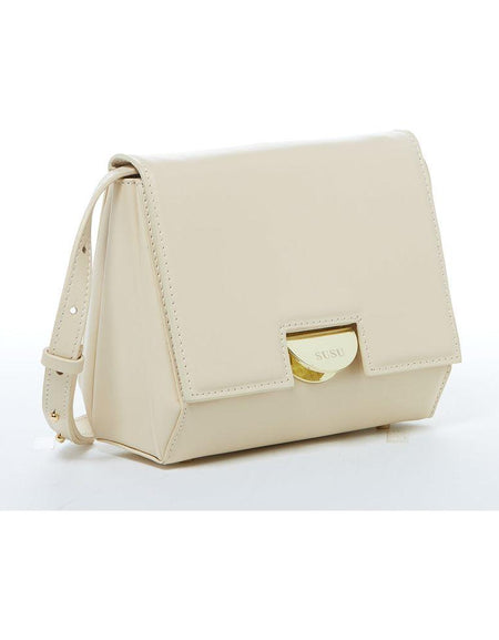 Elizabeth Off White Leather Saddle Bag - A Touch of Elegance