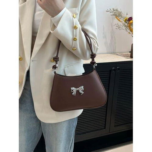 Load image into Gallery viewer, Bow PU Leather Knotted Strap Handbag – An Epitome of Elegance
