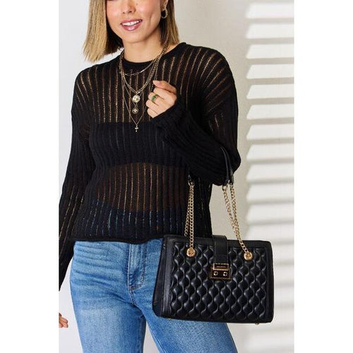 Load image into Gallery viewer, David Jones Quilted PU Leather Handbag
