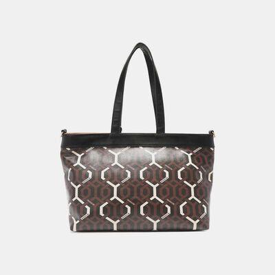 Load image into Gallery viewer, Nicole Lee USA Geometric Pattern Large Handbag
